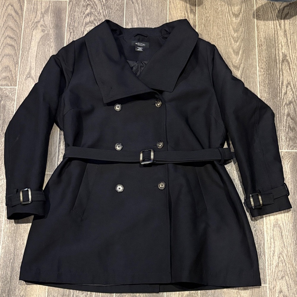 Michel Studio Black Trench Coat